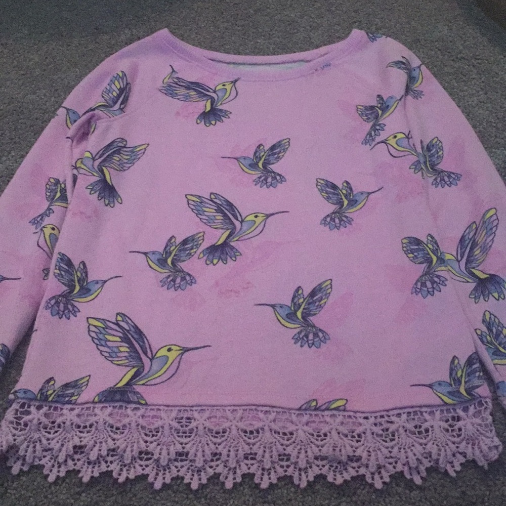 Size 10 justice sweater purple